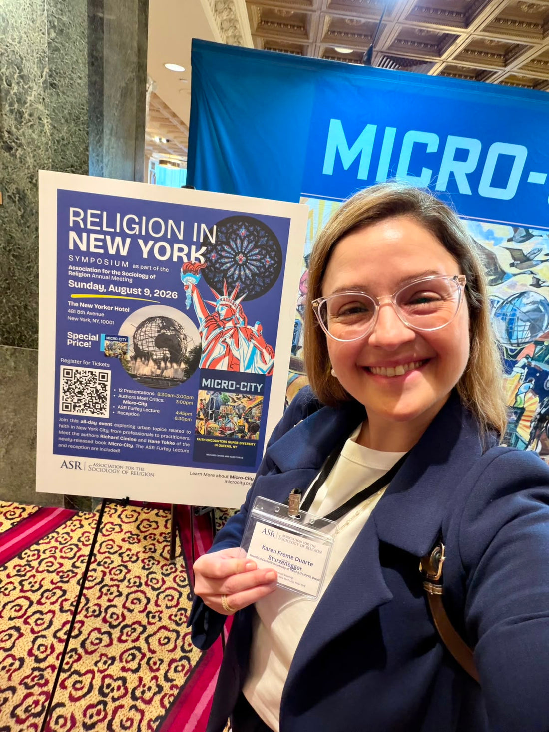 Professora da Faculdade Vicentina participa de congresso internacional em Nova York
